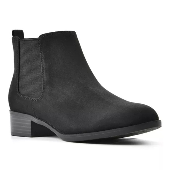 White Mountain Gabby Chelsea Black Ankle Boots - Picture 1 of 7